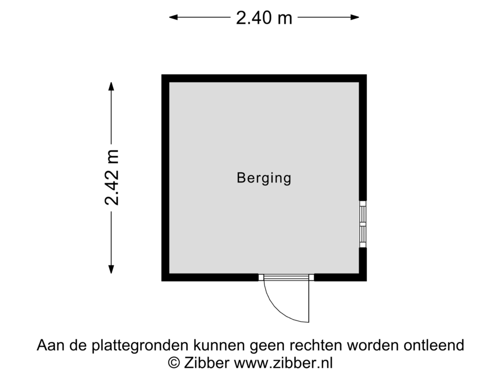 Bekijk plattegrond van Berging van Oude Kerkstraat 10