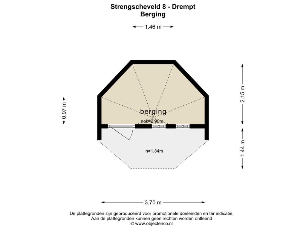 Bekijk plattegrond van BERGING van Strengsche Veld 8