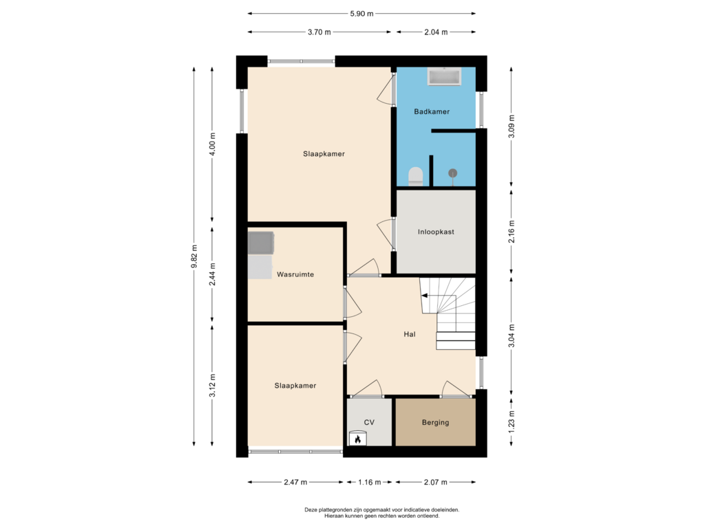 View floorplan of Souterrain of Kapelweg 14-A