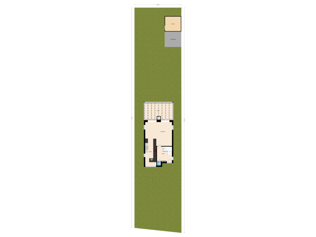 View floorplan of Situatie of Kapelweg 14-A