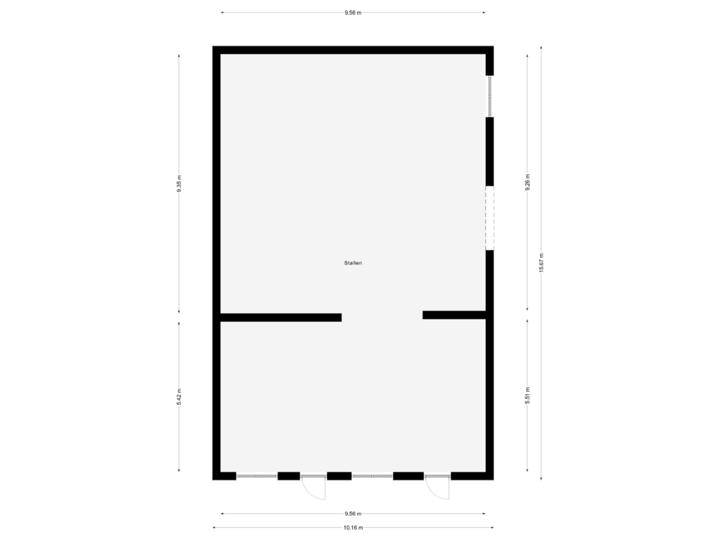 Bekijk plattegrond van Stallen van Dordsedijk 427