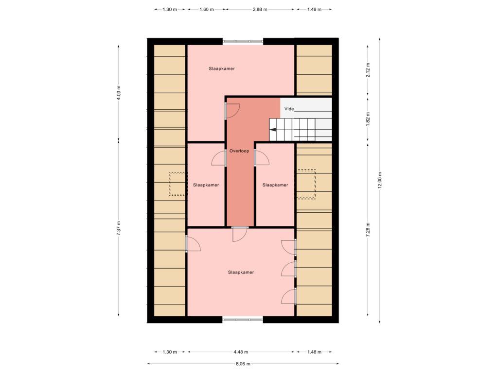 Bekijk plattegrond van 1e Verdieping van Dordsedijk 427