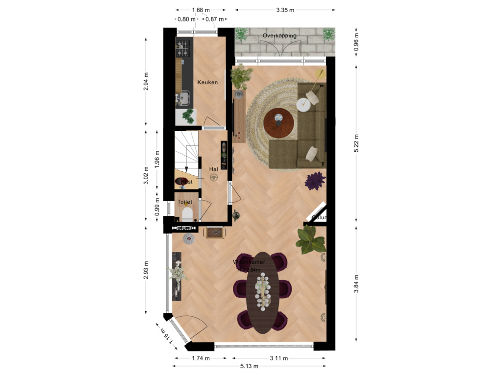 Bekijk plattegrond van Begane grond van Stieltjesstraat 57