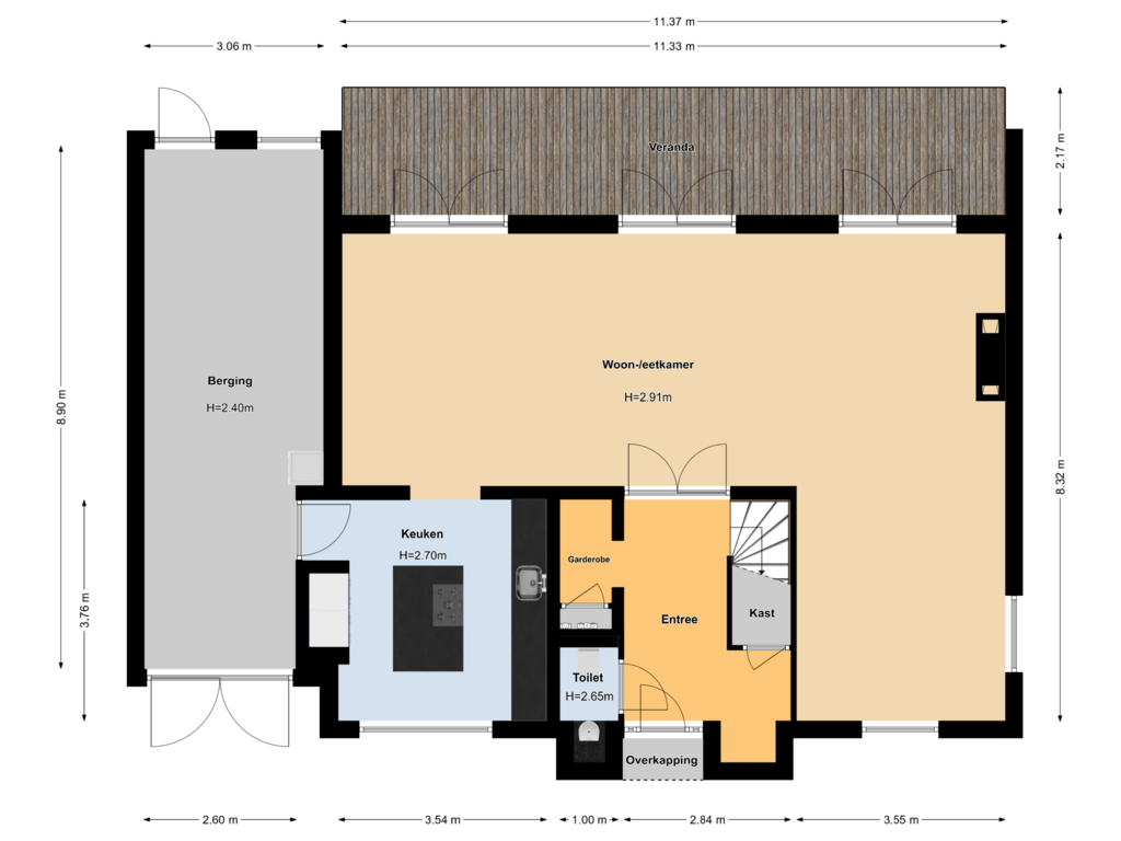 View floorplan of Begane grond of Jan Lubbertsenlaan 10