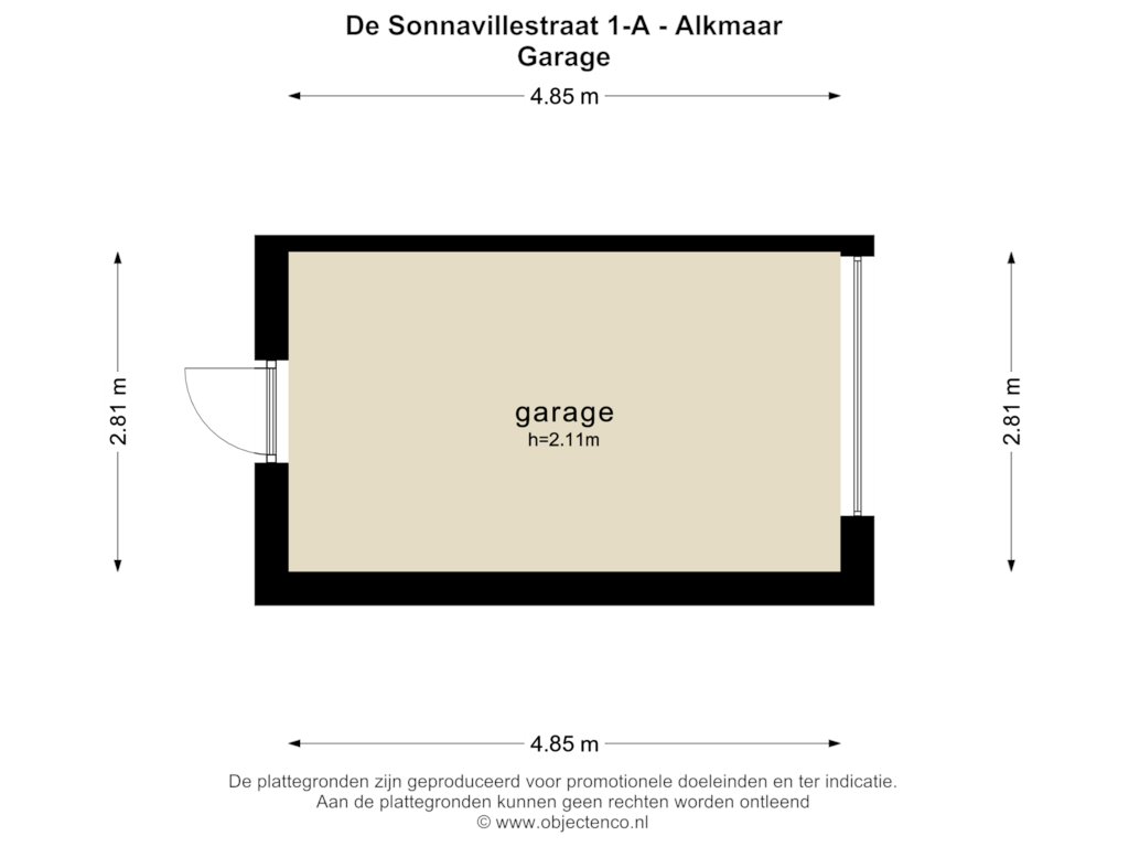 Bekijk plattegrond van GARAGE van De Sonnavillestraat 1-A