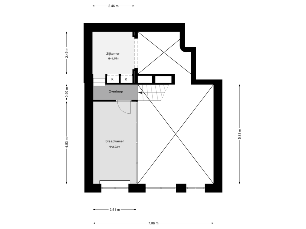 Bekijk plattegrond van Entresol van 1e Pijnackerstraat 38-B