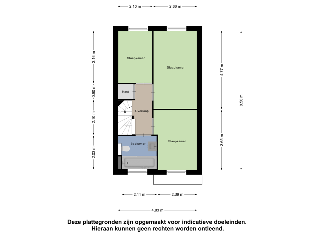 Bekijk plattegrond van Eerste Verdieping van Potterdreef 12