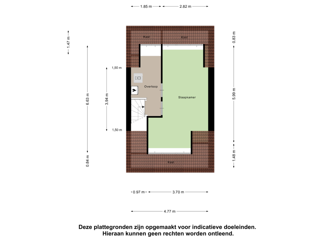 Bekijk plattegrond van Tweede Verdieping van Potterdreef 12