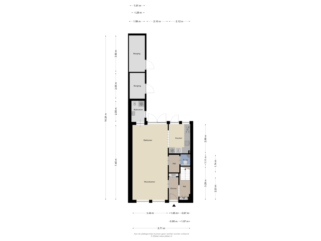 Bekijk plattegrond van Begane Grond van Vindicatstraat 11