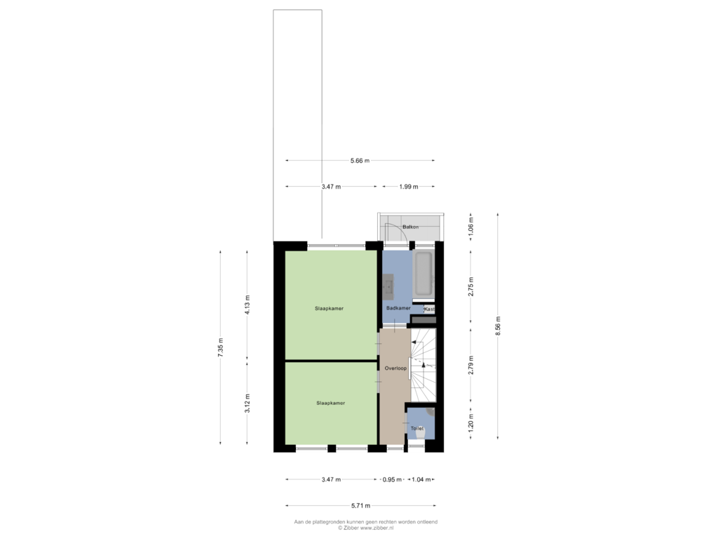 Bekijk plattegrond van Eerste Verdieping van Vindicatstraat 11