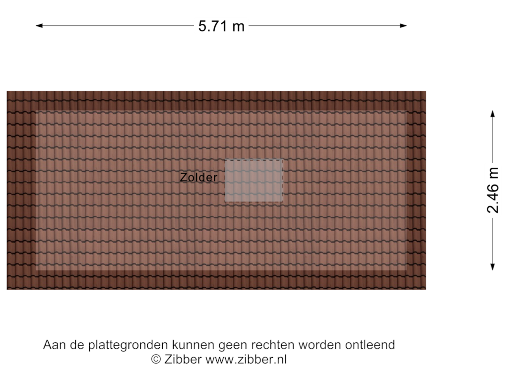 Bekijk plattegrond van Zolder van Vindicatstraat 11