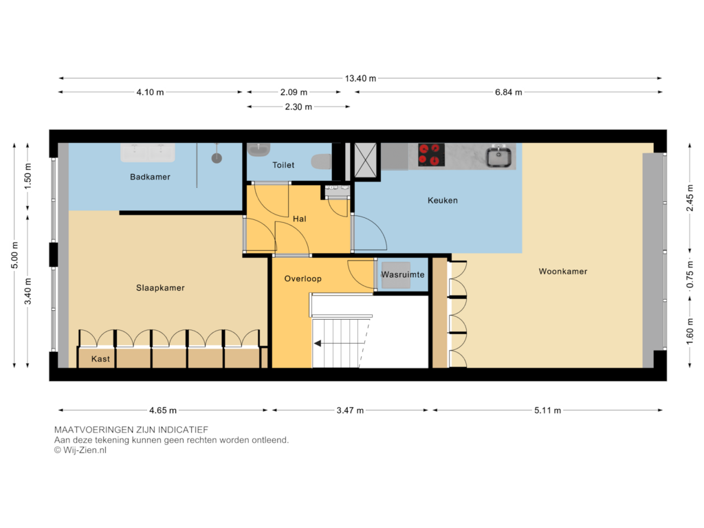 Bekijk plattegrond van Appartement van Witte de Withstraat 86-D