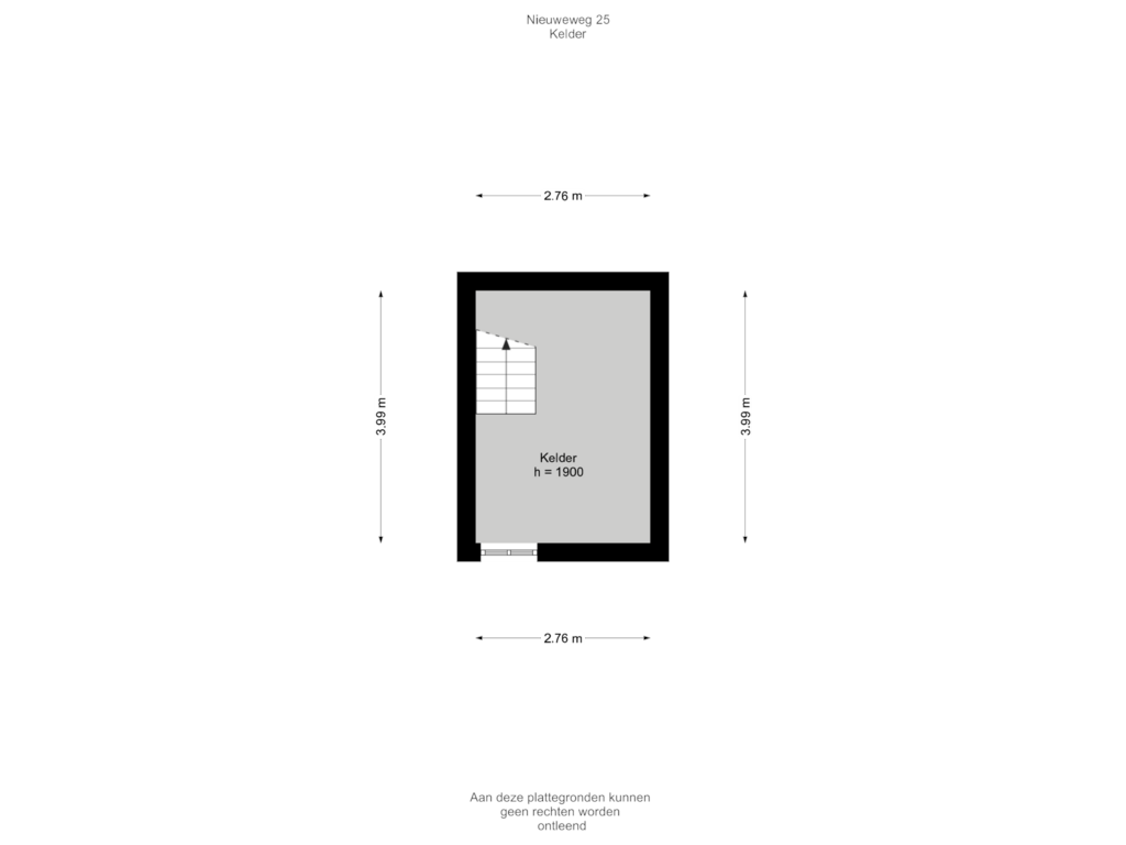 Bekijk plattegrond van Kelder van Nieuweweg 25