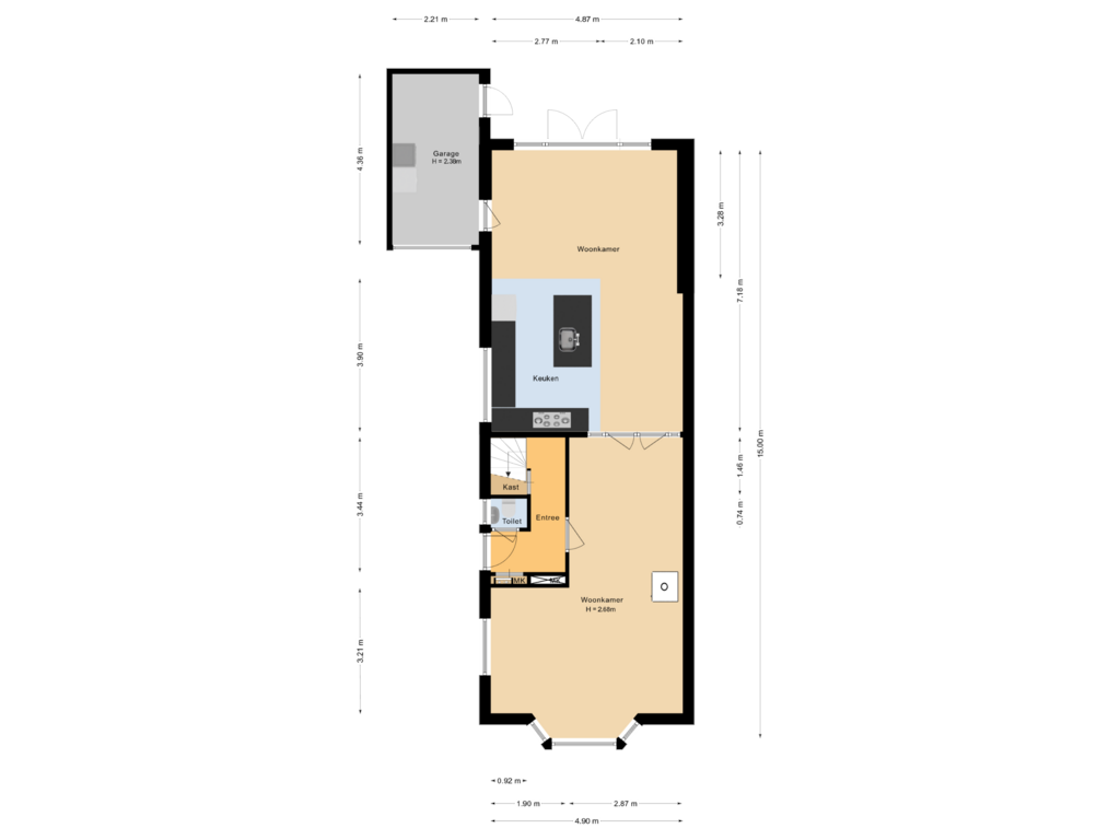 View floorplan of Begane grond of Hartmanlaan 30