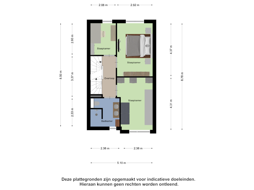 Bekijk plattegrond van Eerste verdieping van Meerhovendreef 50