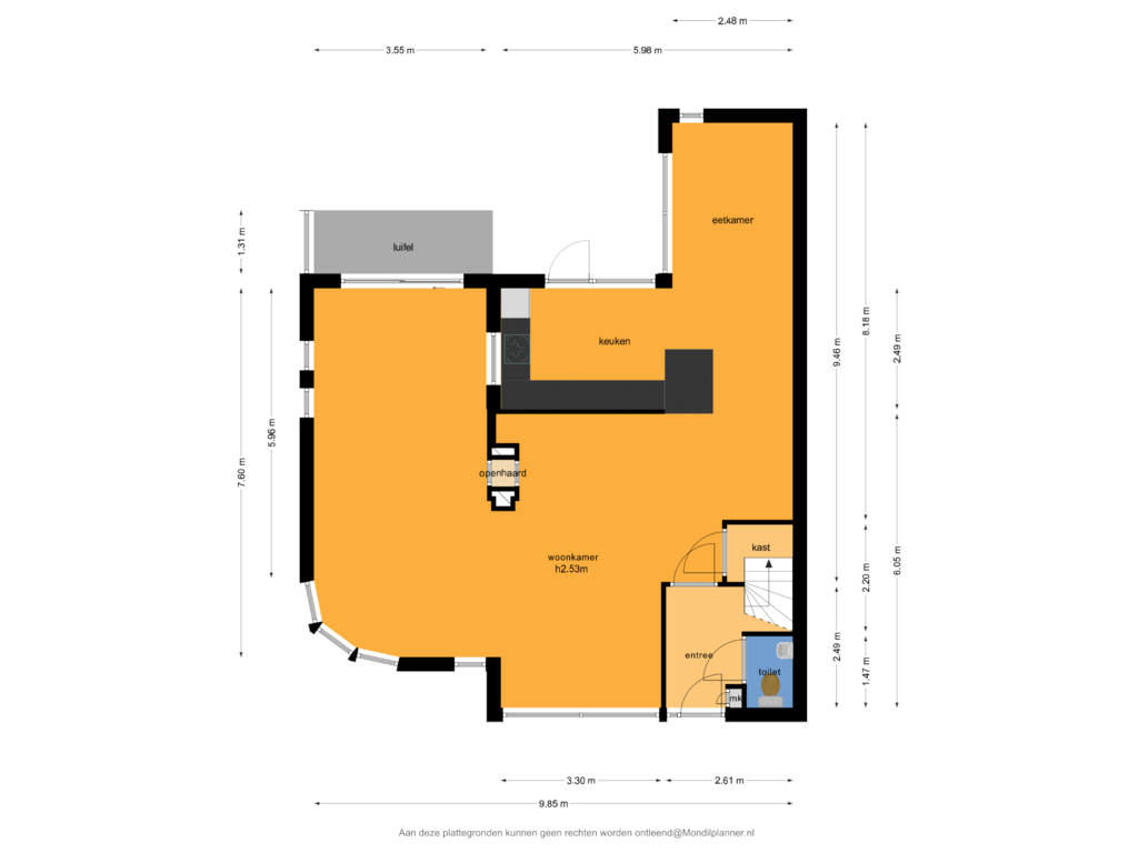 Bekijk plattegrond van Begane grond van Prinses Beatrixlaan 1