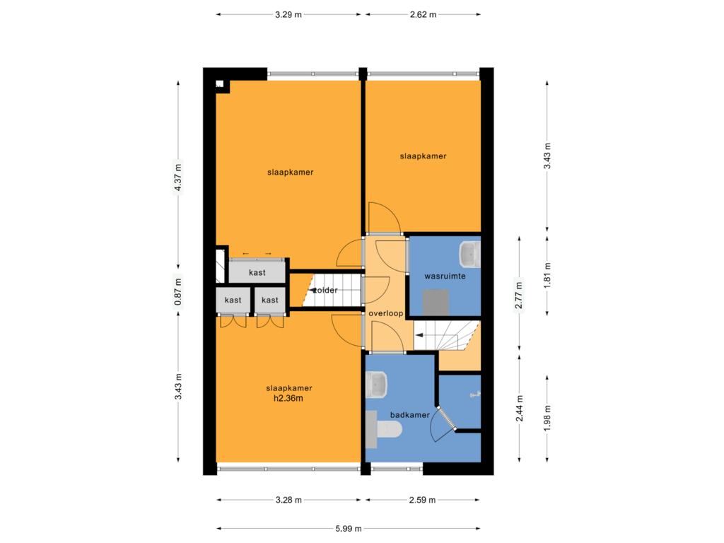 Bekijk plattegrond van Eerste verdieping van Prinses Beatrixlaan 1