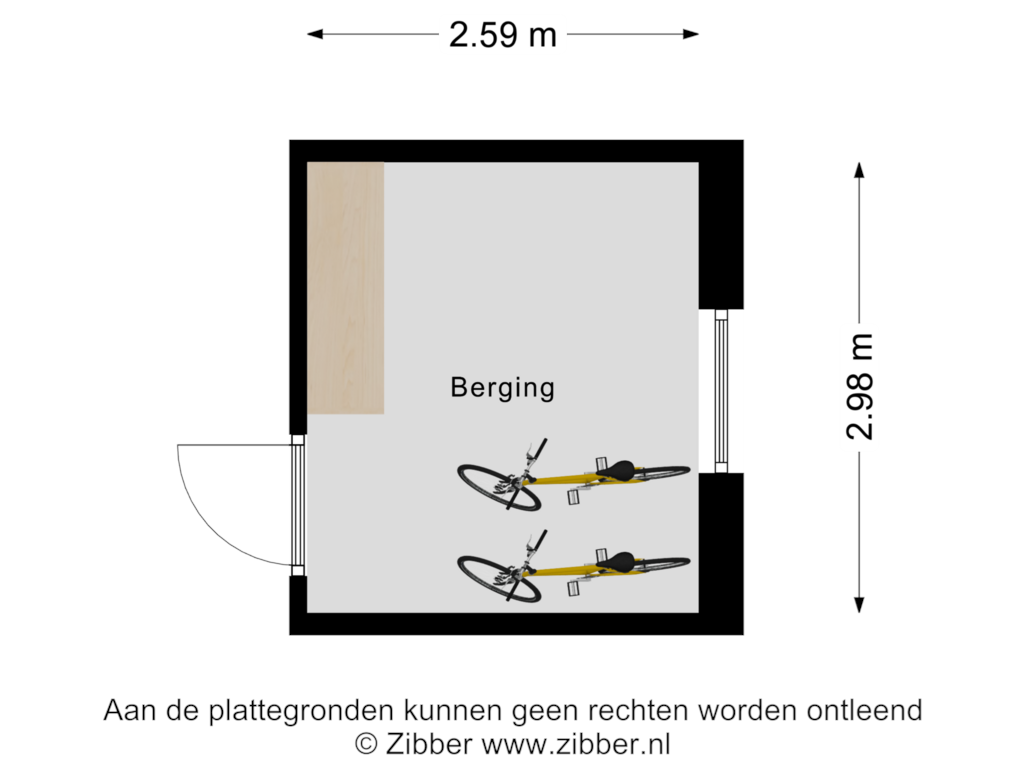 Bekijk plattegrond van Berging van Kloosterstraat 11