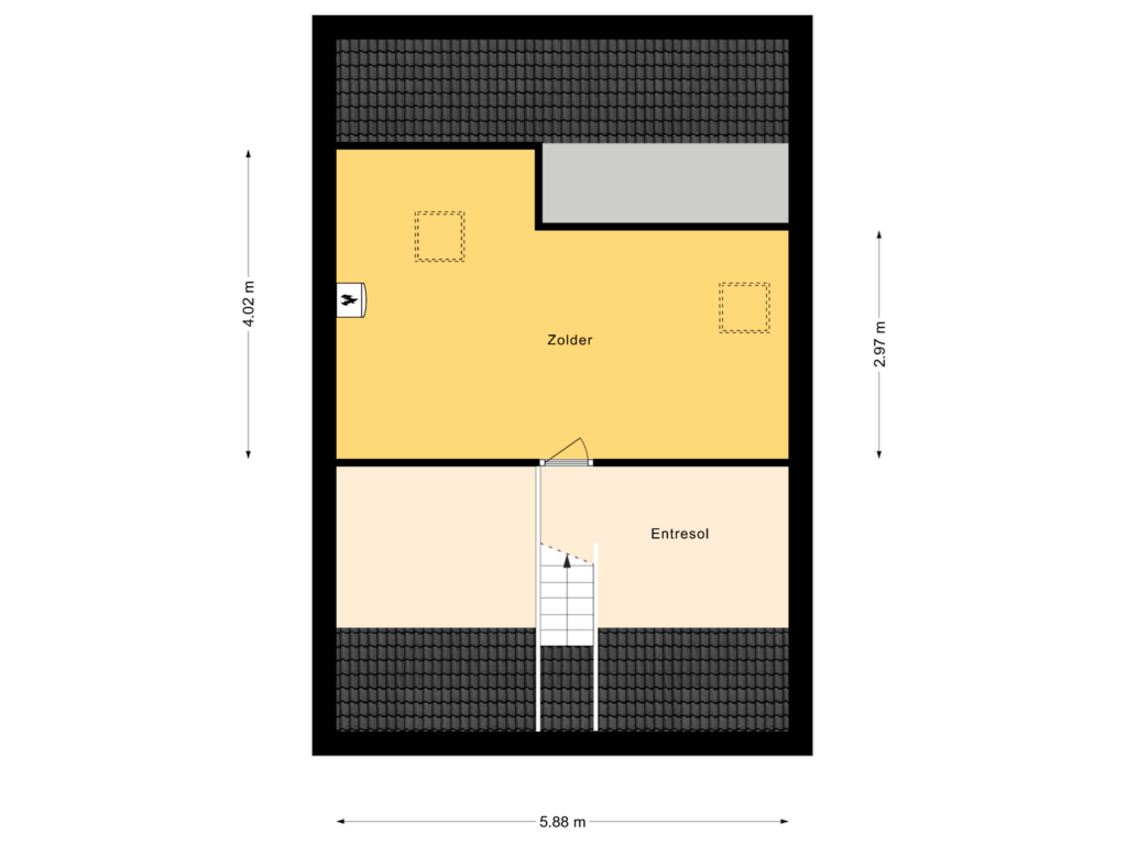 Bekijk plattegrond van 2e Verdieping van Noordstraat 4-A