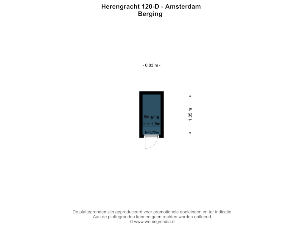 Bekijk plattegrond van Berging van Herengracht 120-D