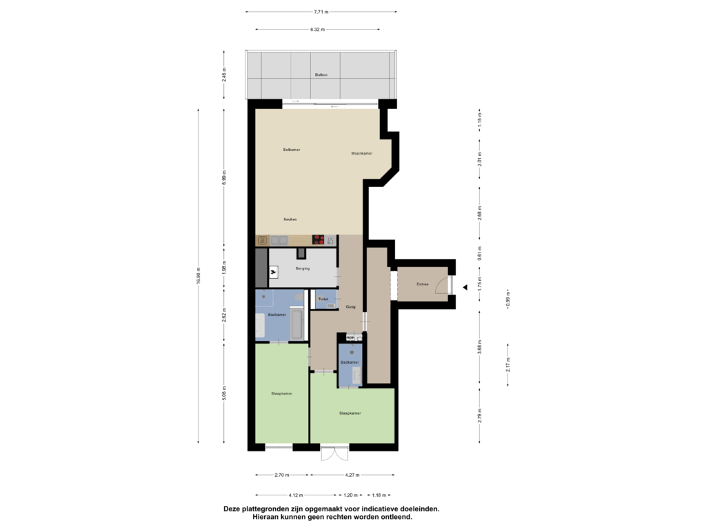 View floorplan of Appartement of Boulevard de Wielingen 47-B002