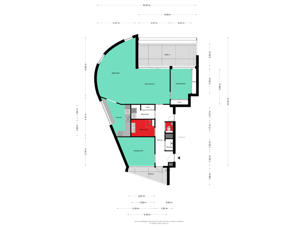 Bekijk plattegrond van Appartement van Brabantplein 50