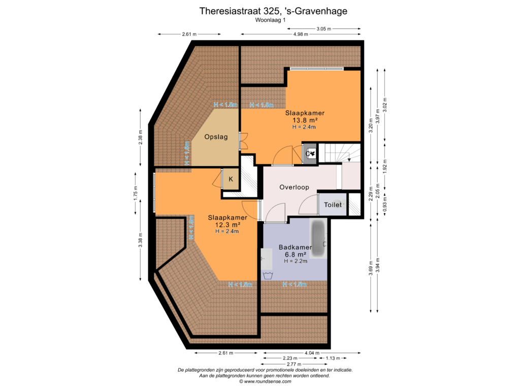 Bekijk plattegrond van Woonlaag 1 van Theresiastraat 325