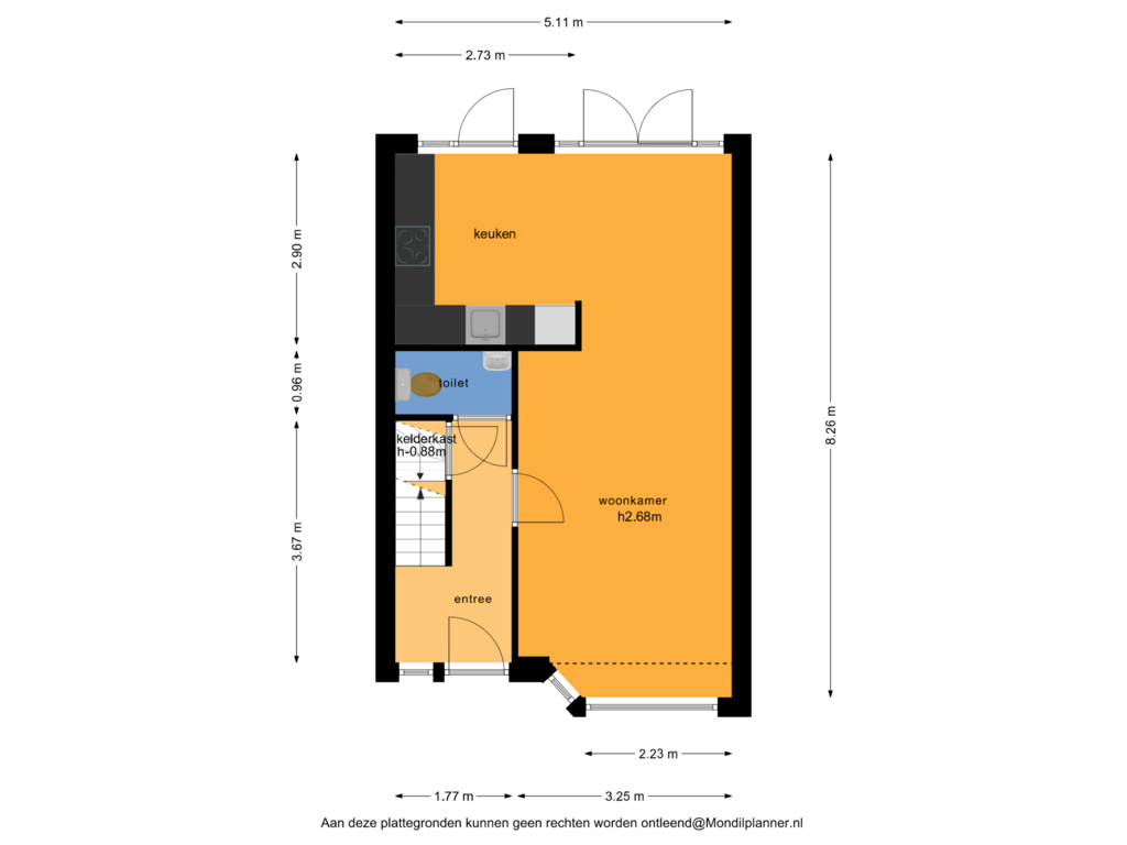 Bekijk plattegrond van Begane grond van Raamstraat 25