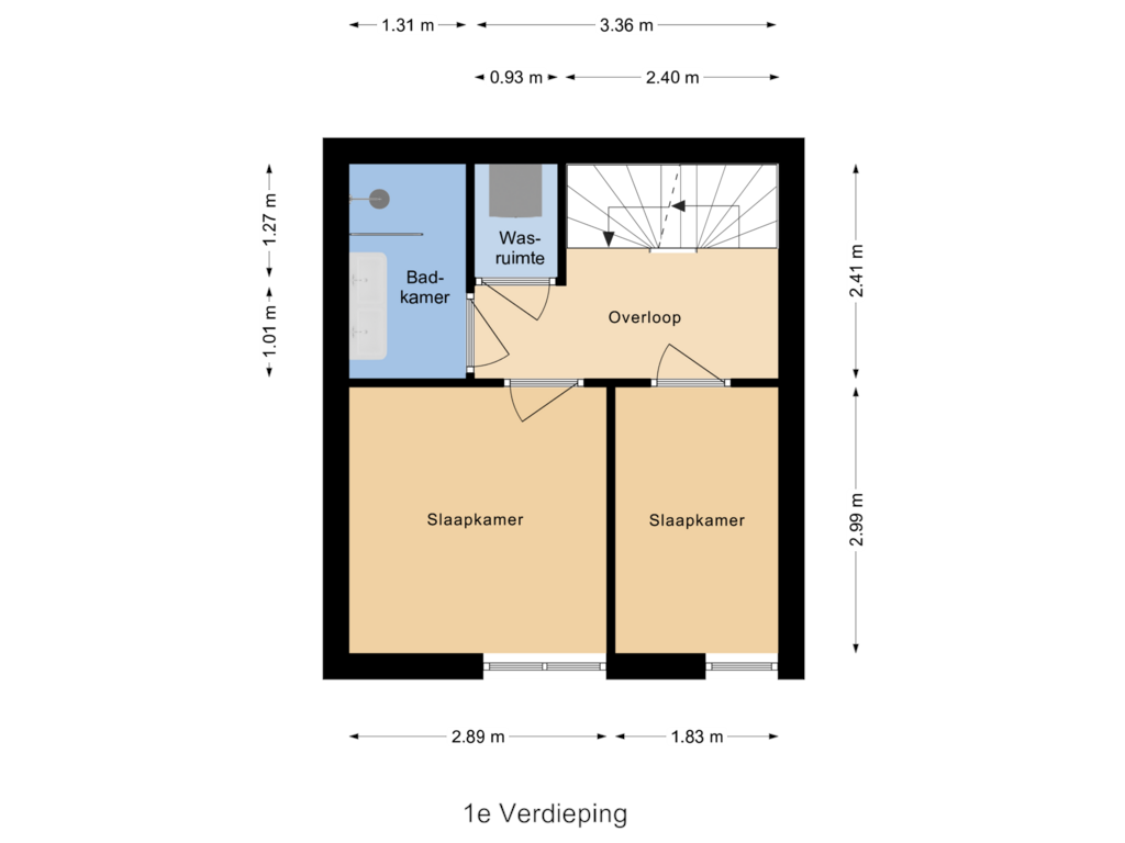 Bekijk plattegrond van 1e Verdieping van Anna-Hoevestraat 18