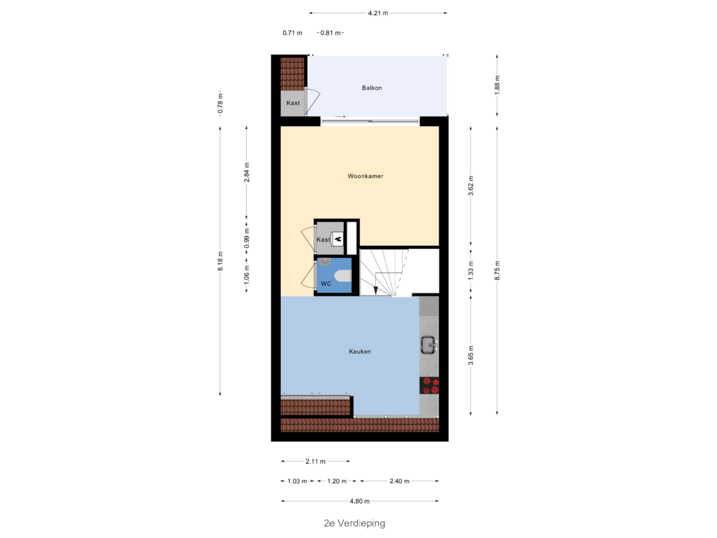 Bekijk plattegrond van 2e Verdieping van Anna-Hoevestraat 18