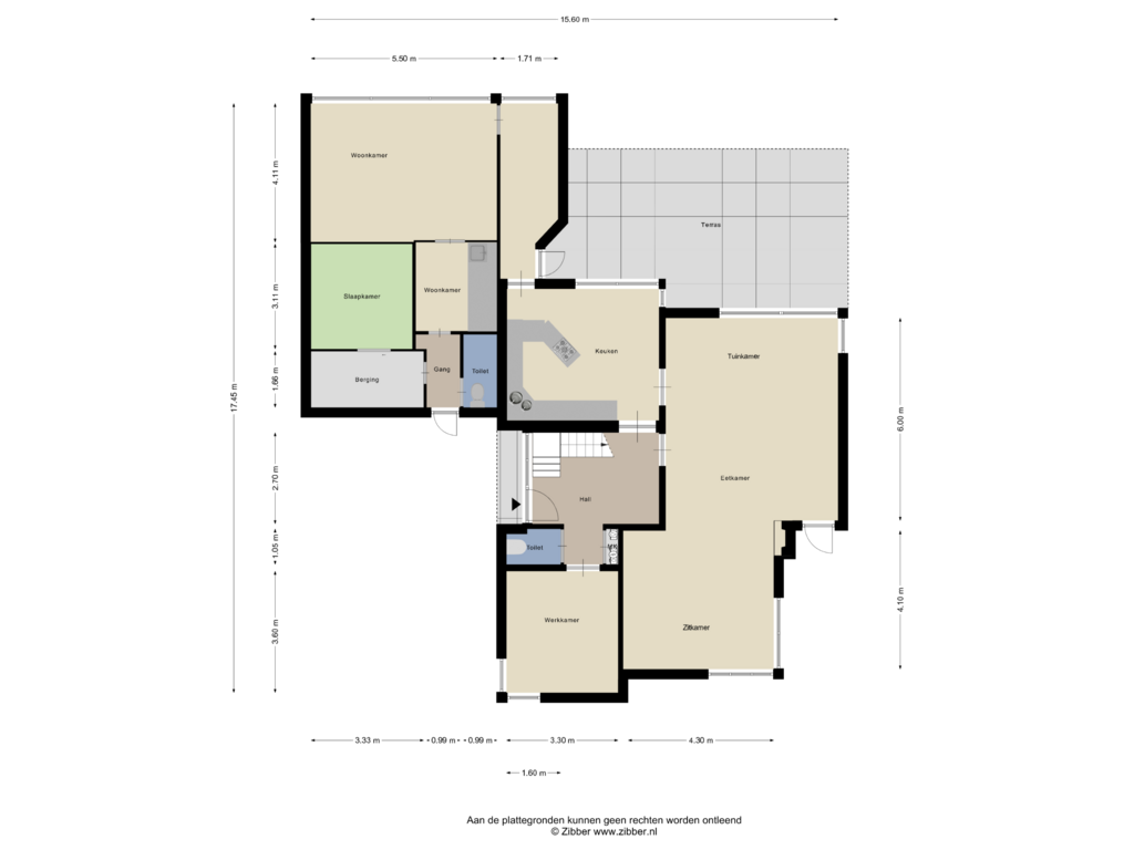 View floorplan of Begane grond of Robijndijk 121