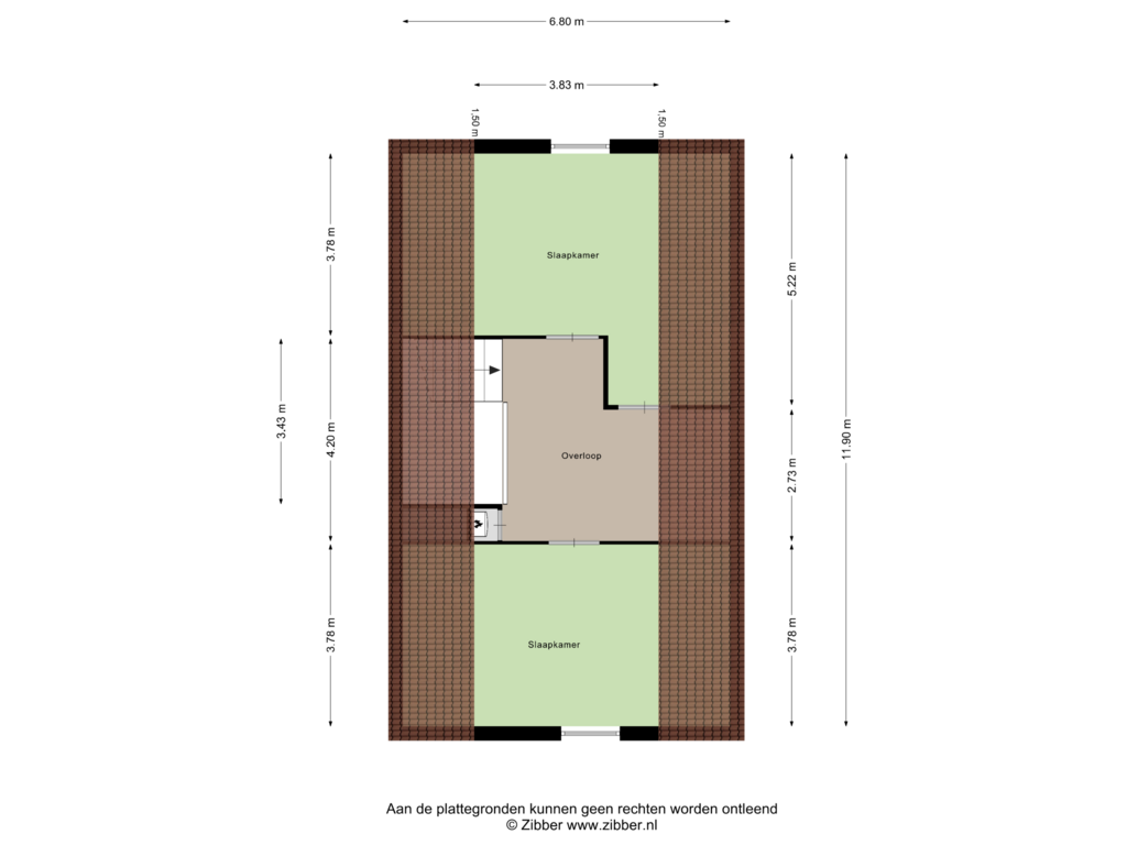 View floorplan of Tweede verdieping of Robijndijk 121