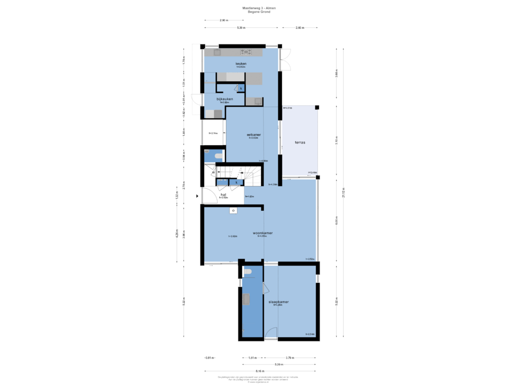 View floorplan of BEGANE GROND of Mastlerweg 3