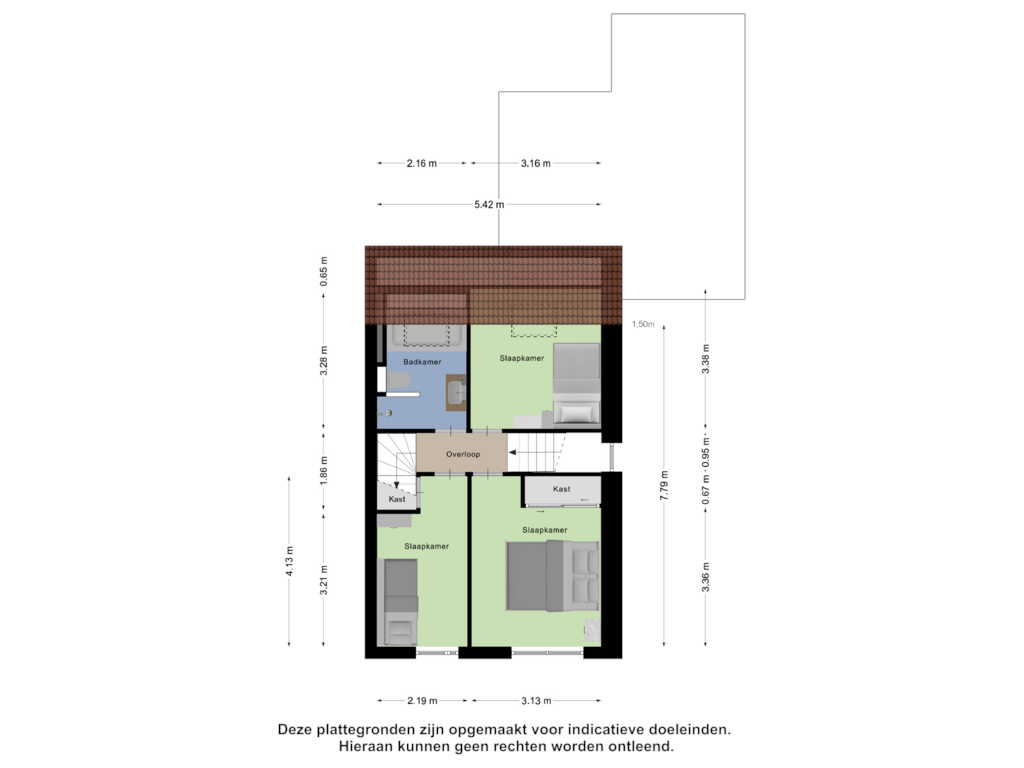 Bekijk plattegrond van Eerste Verdieping van Goudenregenstraat 16