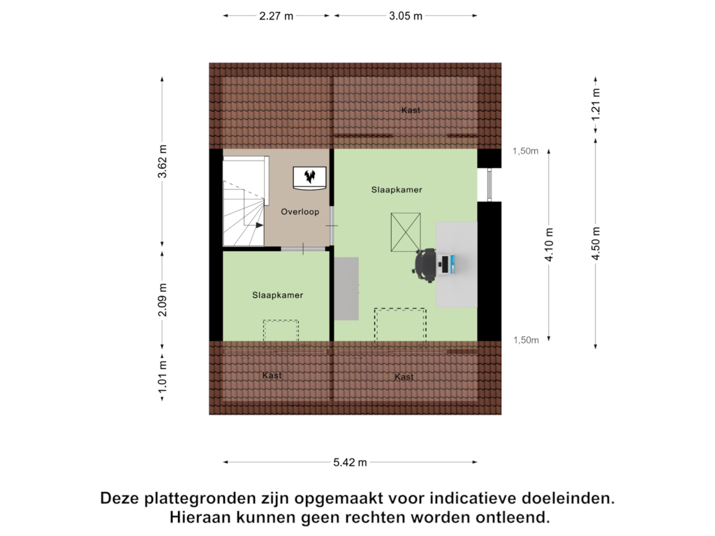 Bekijk plattegrond van Tweede Verdieping van Goudenregenstraat 16