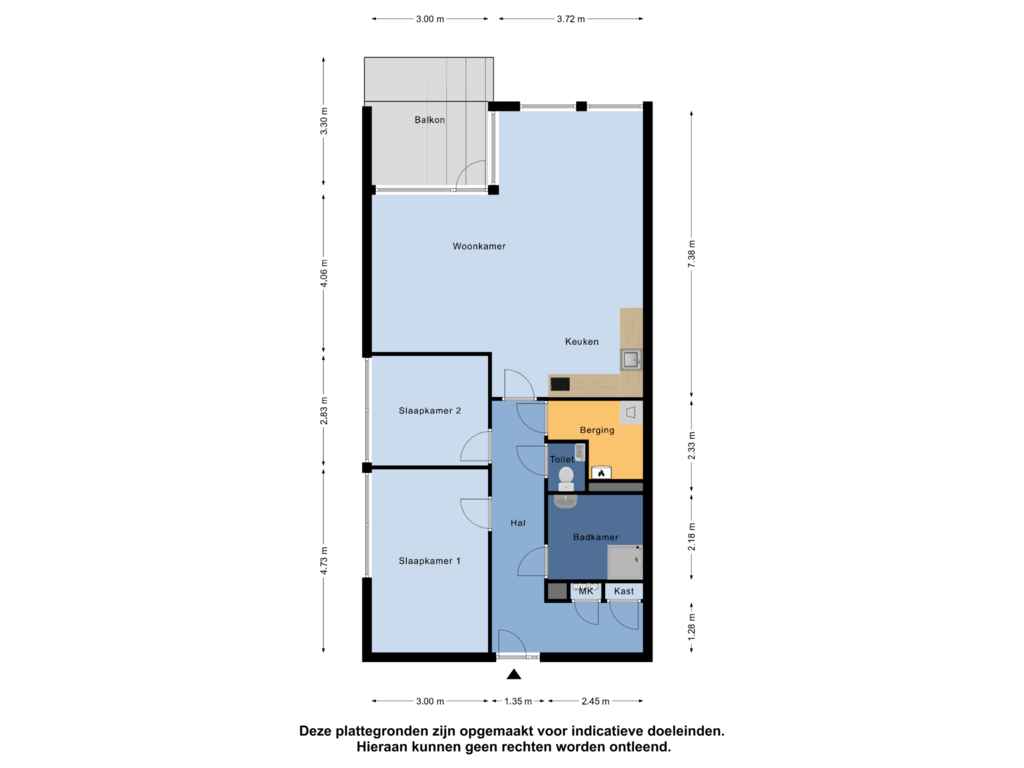 View floorplan of Appartement of Polderpeil 420