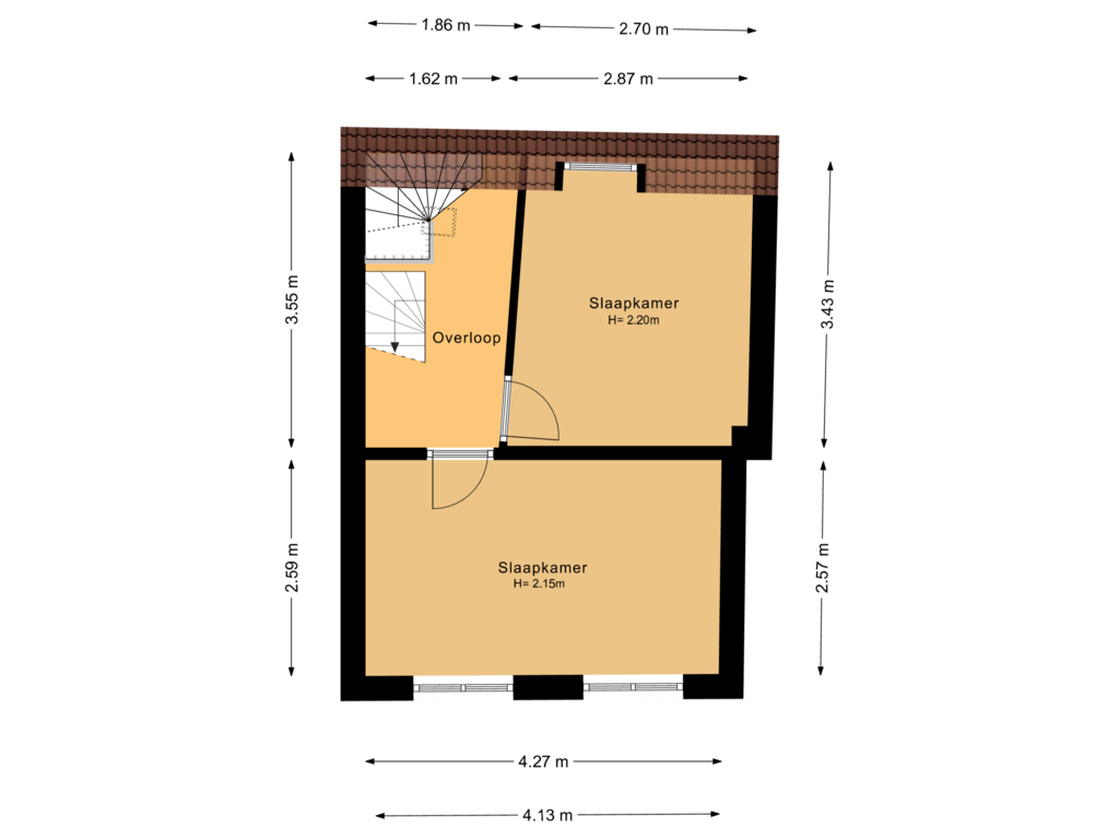 Bekijk plattegrond van 2e verdieping van Nieuwe Schoolstraat 115