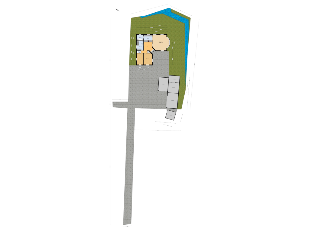 View floorplan of Begane grond tuin of Polderweg 118-A