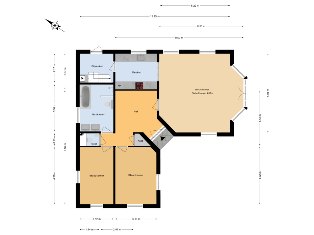 View floorplan of Begane grond of Polderweg 118-A