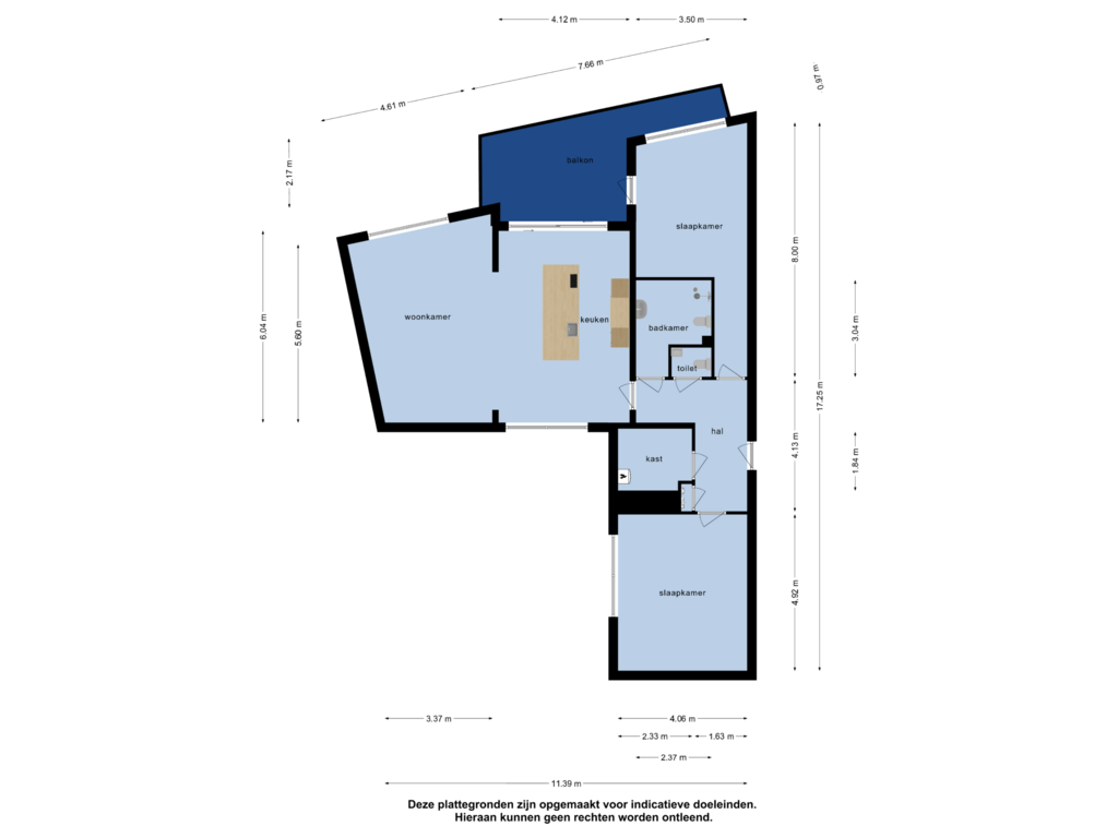 Bekijk plattegrond van Appartement van Waadse Poldergracht 23