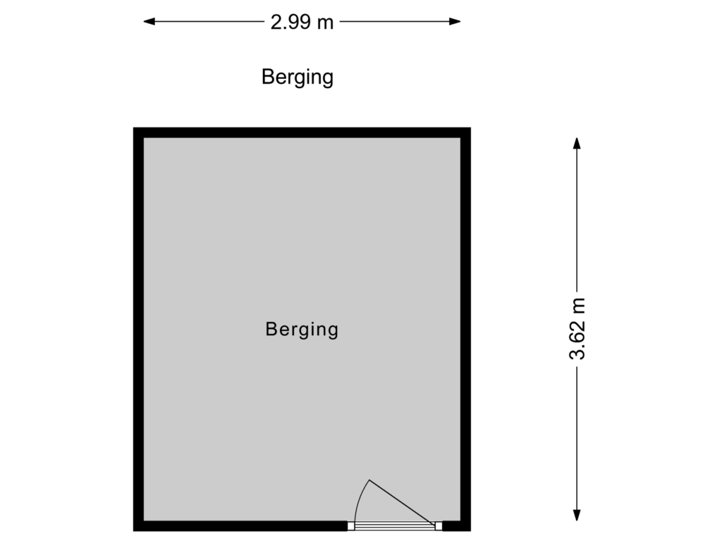 View floorplan of Berging of Catharina van Rennesstraat 133