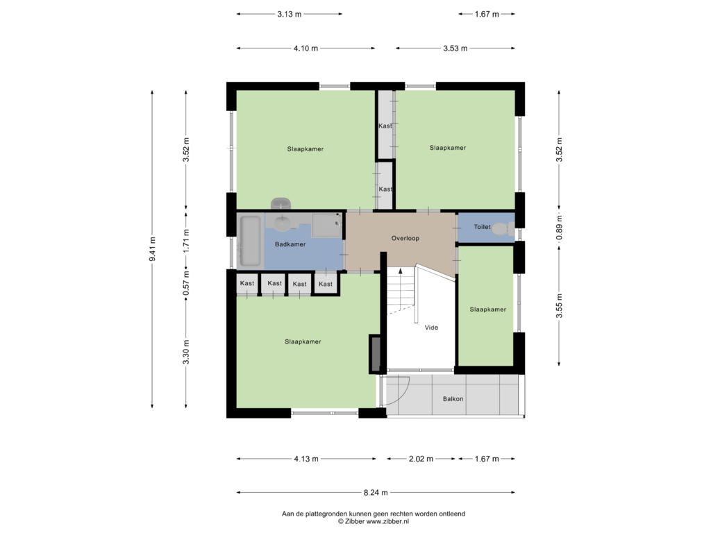 Bekijk plattegrond van Eerste Verdieping van Dorpsstraat 214