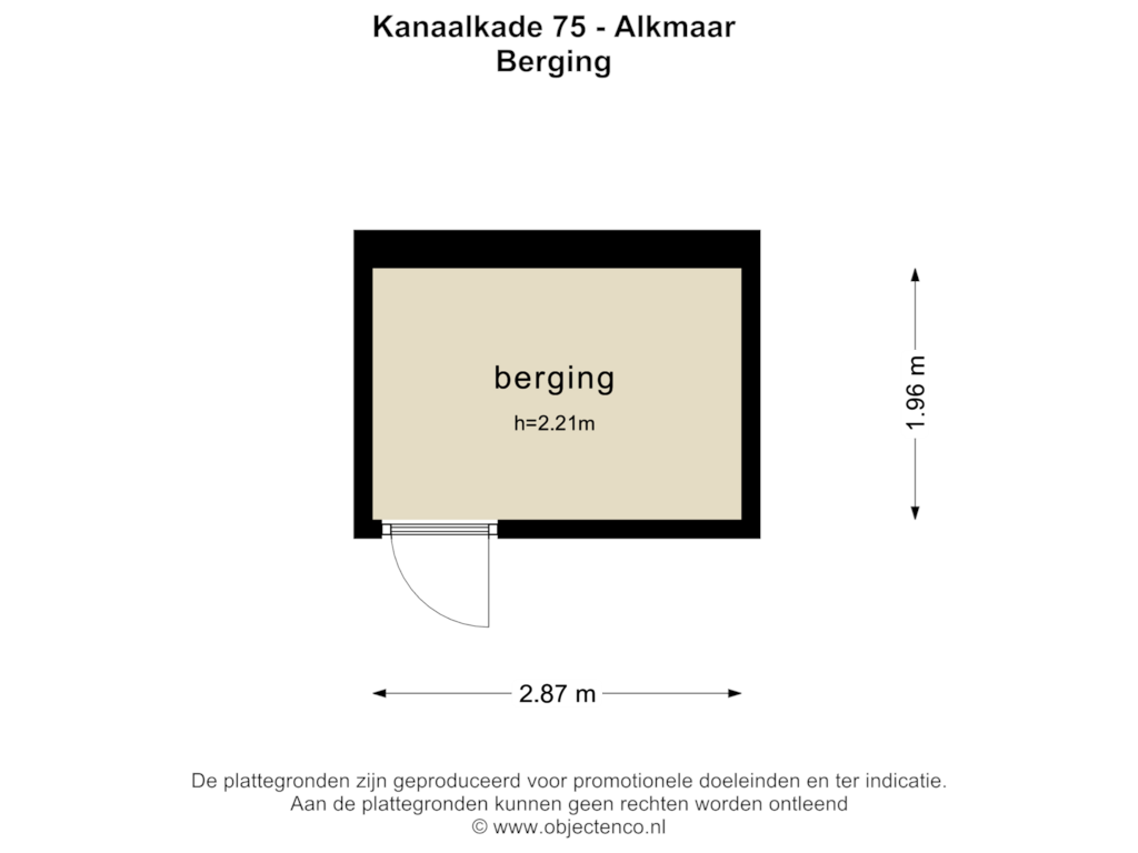 Bekijk plattegrond van BERGING van Kanaalkade 75