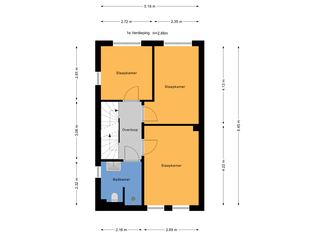 Bekijk plattegrond van 1e Verdieping van Anna Ruyschstraat 23