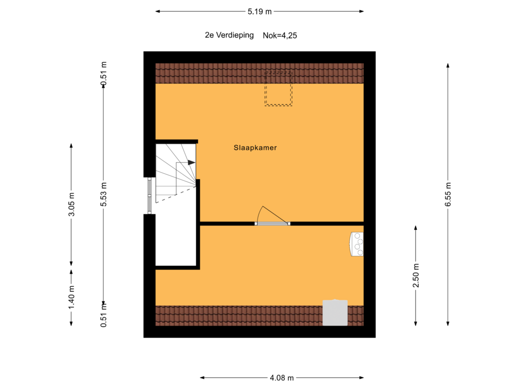 Bekijk plattegrond van 2e Verdieping van Anna Ruyschstraat 23