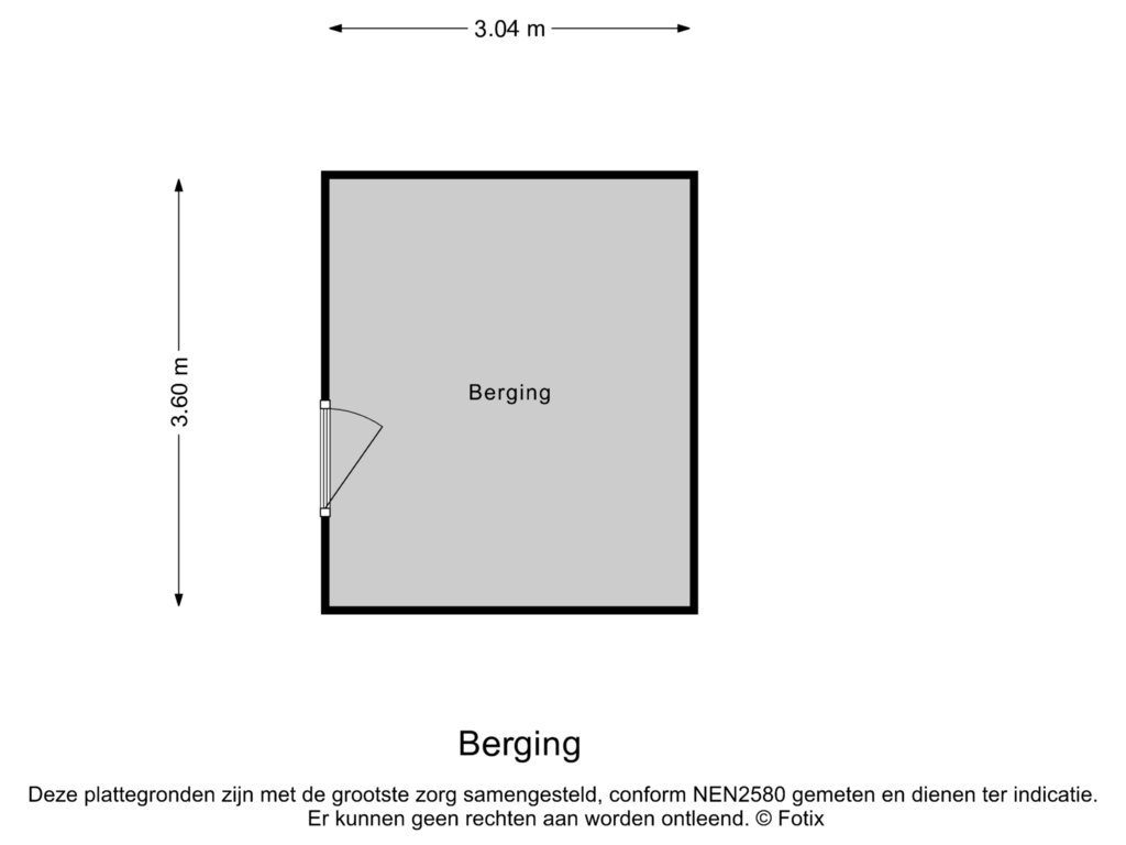 View floorplan of Berging of Sweelincklaan 70