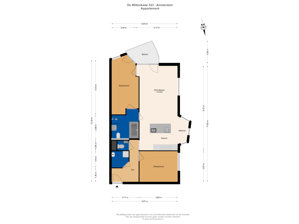 Bekijk plattegrond van Appartement van De Wittenkade 323