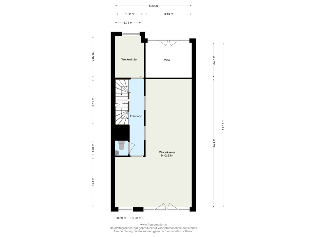 Bekijk plattegrond van Verdieping 3 van Insulindestraat 220-B