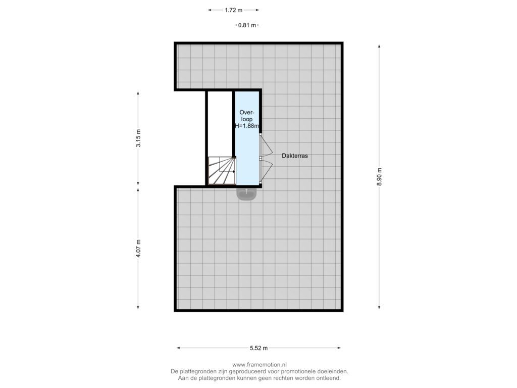 Bekijk plattegrond van Verdieping 5 van Insulindestraat 220-B