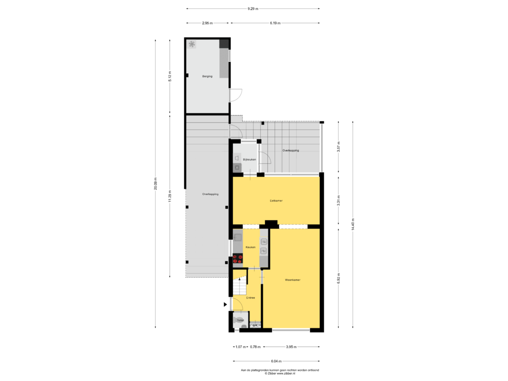 Bekijk plattegrond van Begane grond van Foulkesstraat 15